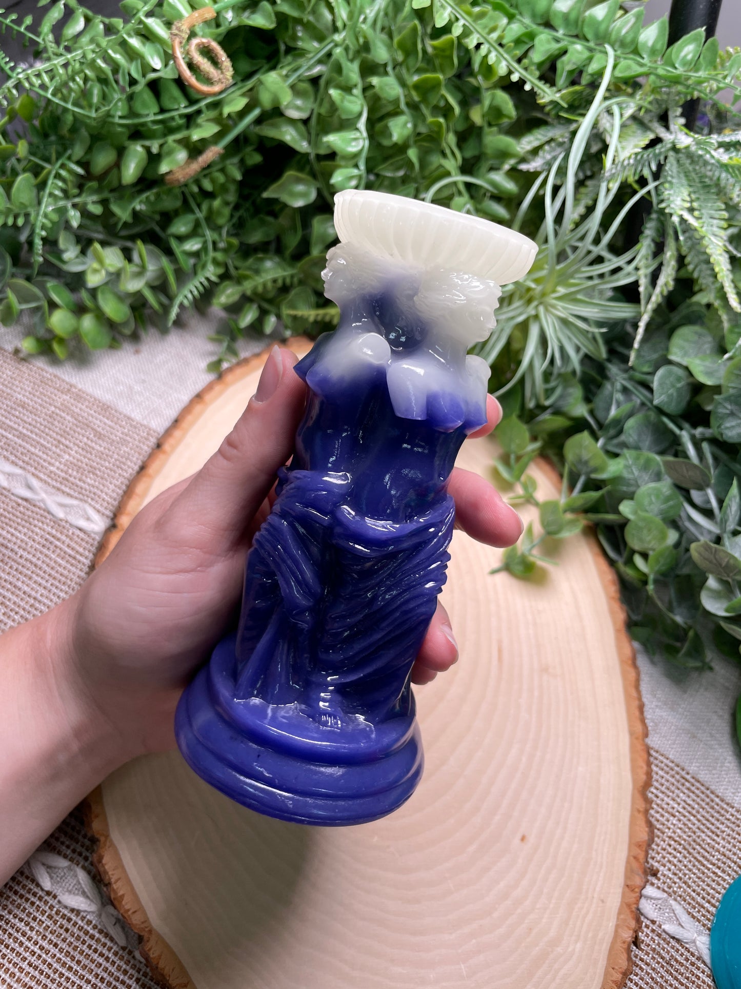 Goddess Statue Resin Sphere Holder