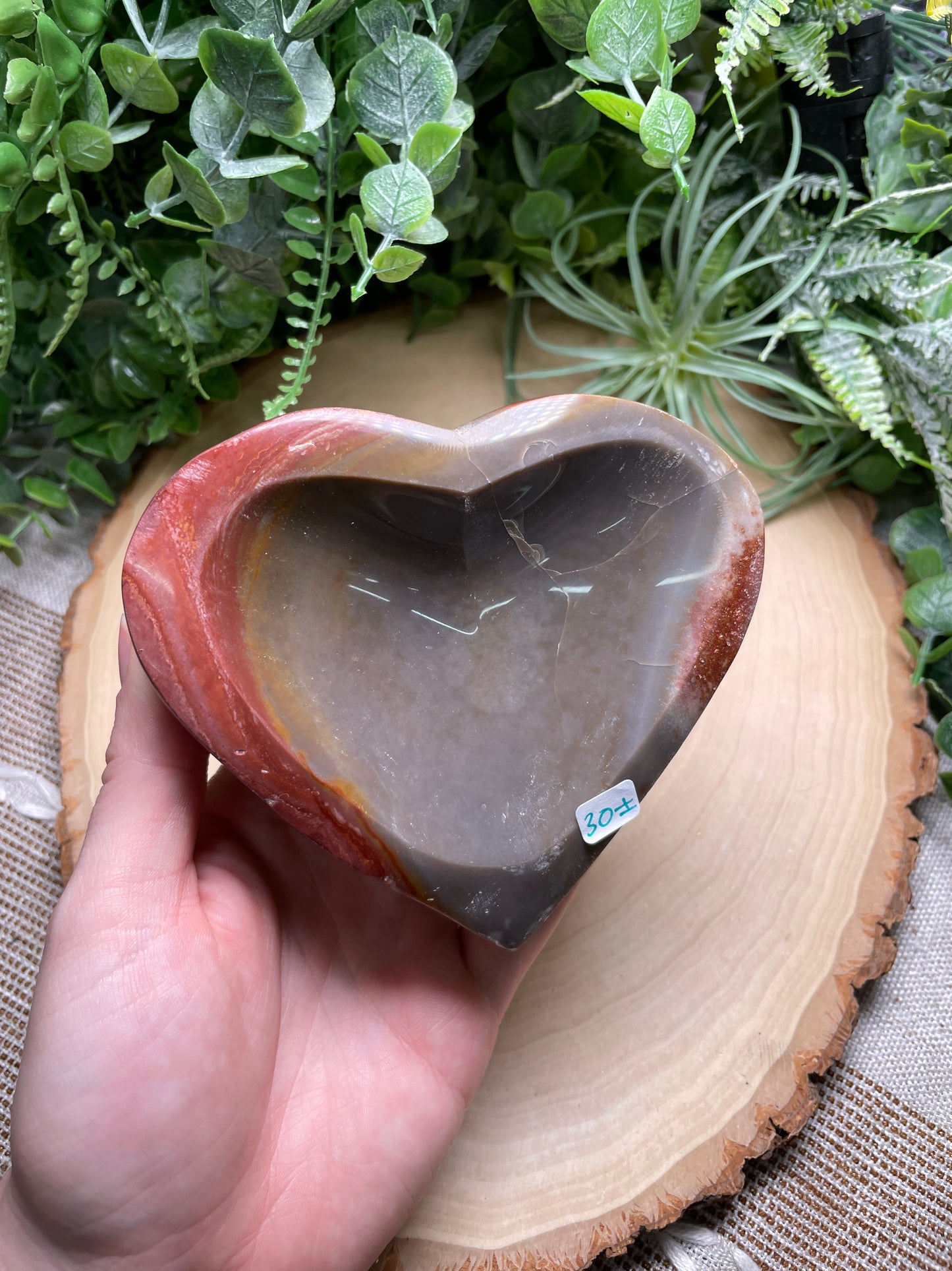 Polychrome Jasper Heart Bowl