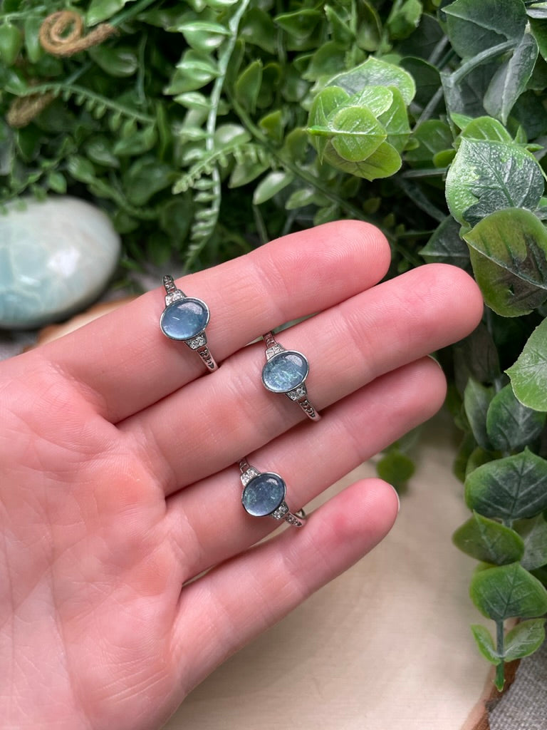 Aquamarine Adjustable Ring