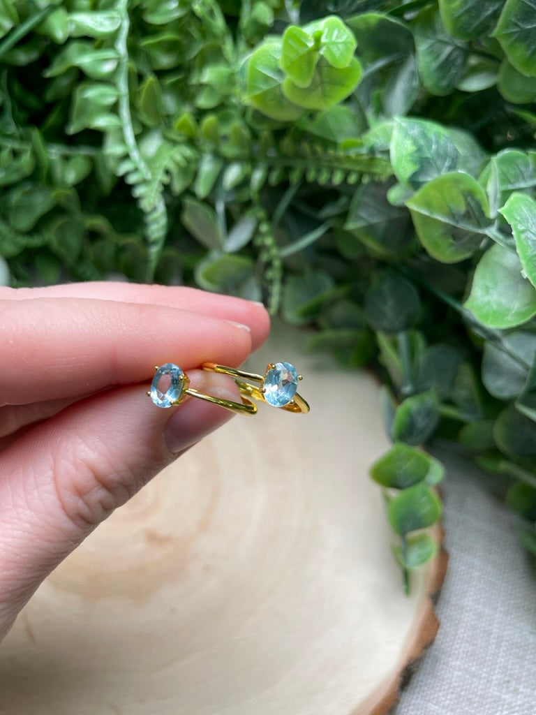 Aquamarine Adjustable Ring