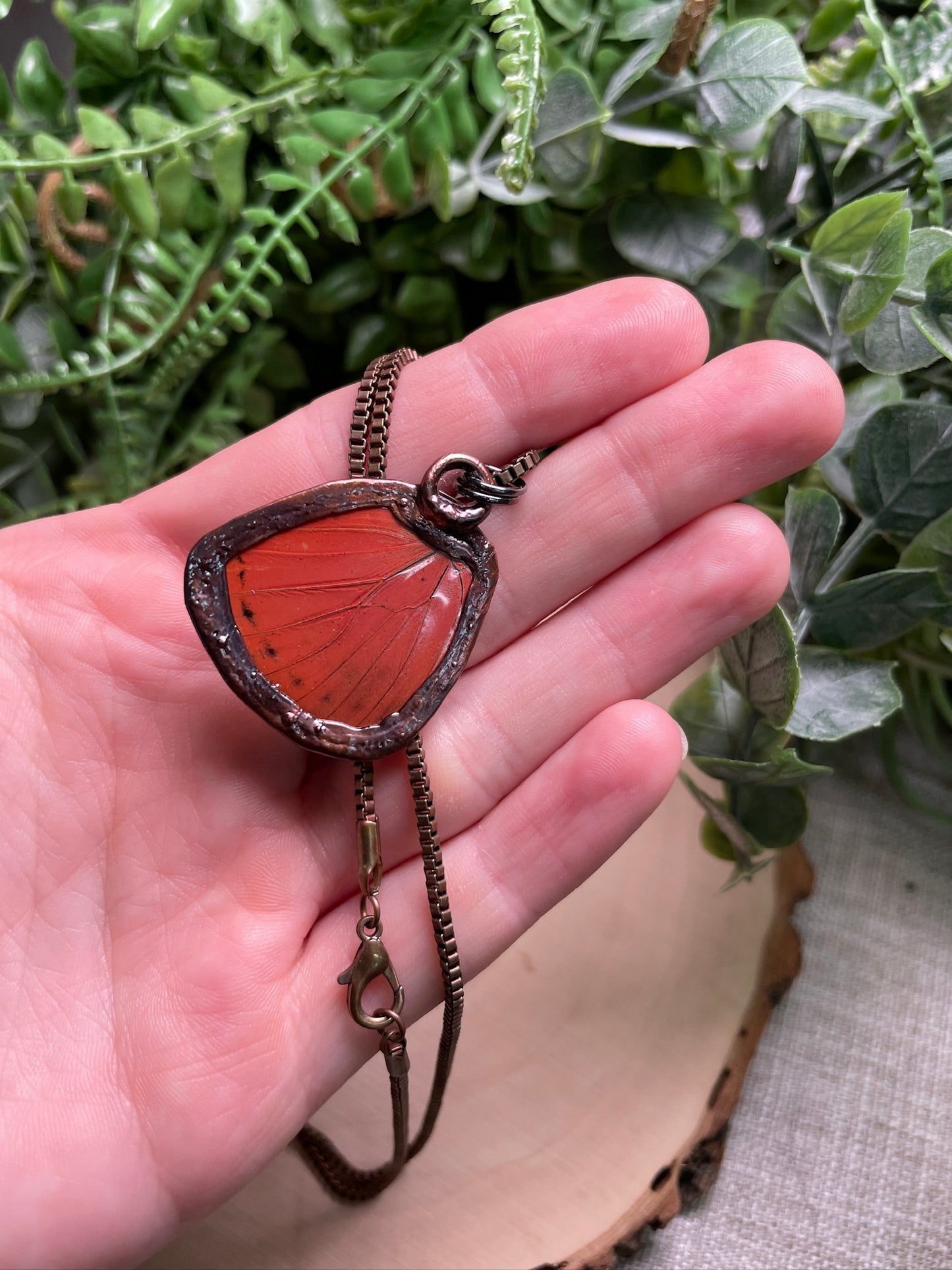 Quartz Butterfly Wing Necklace