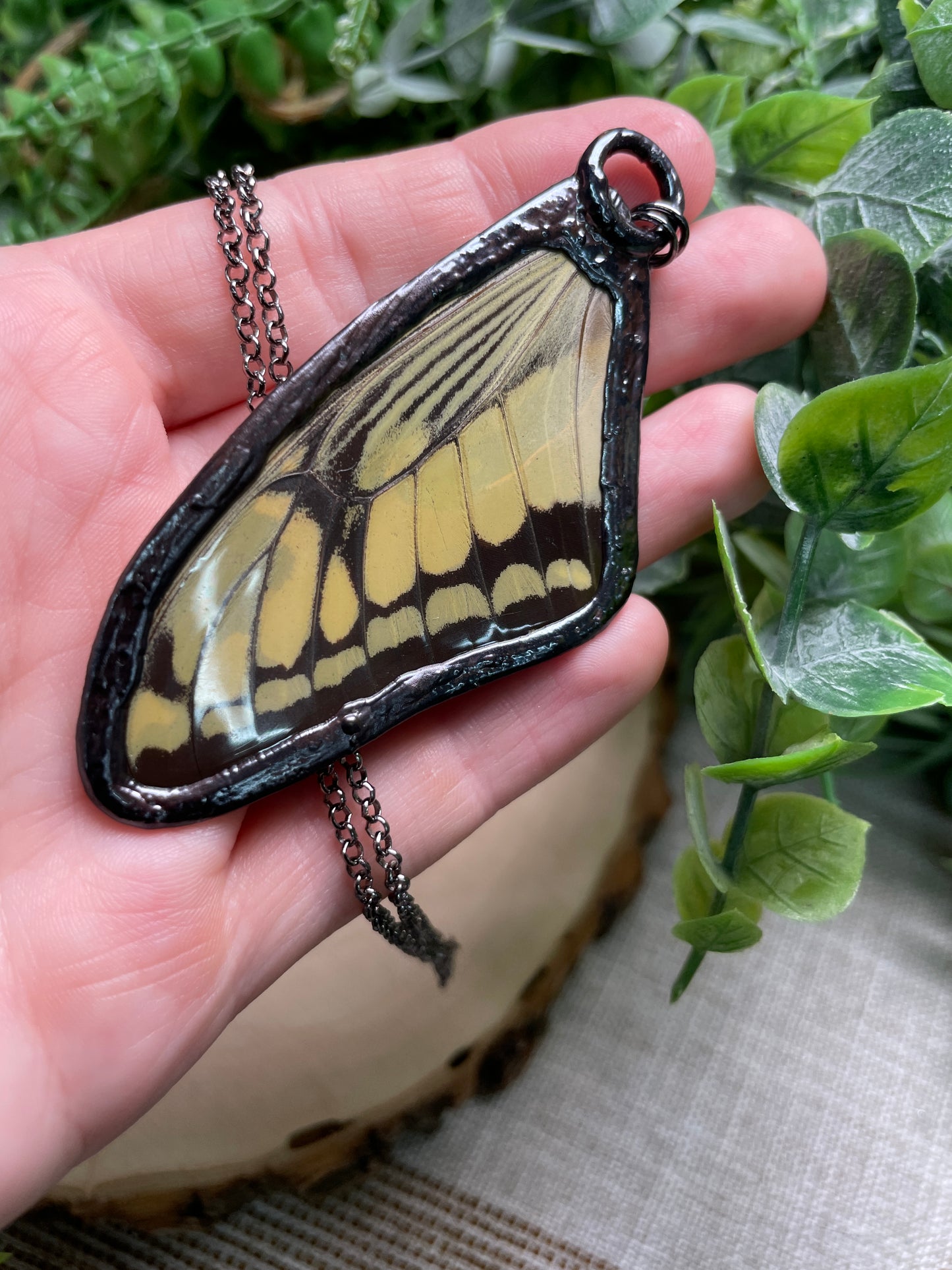 Labradorite Butterfly Wing Necklace