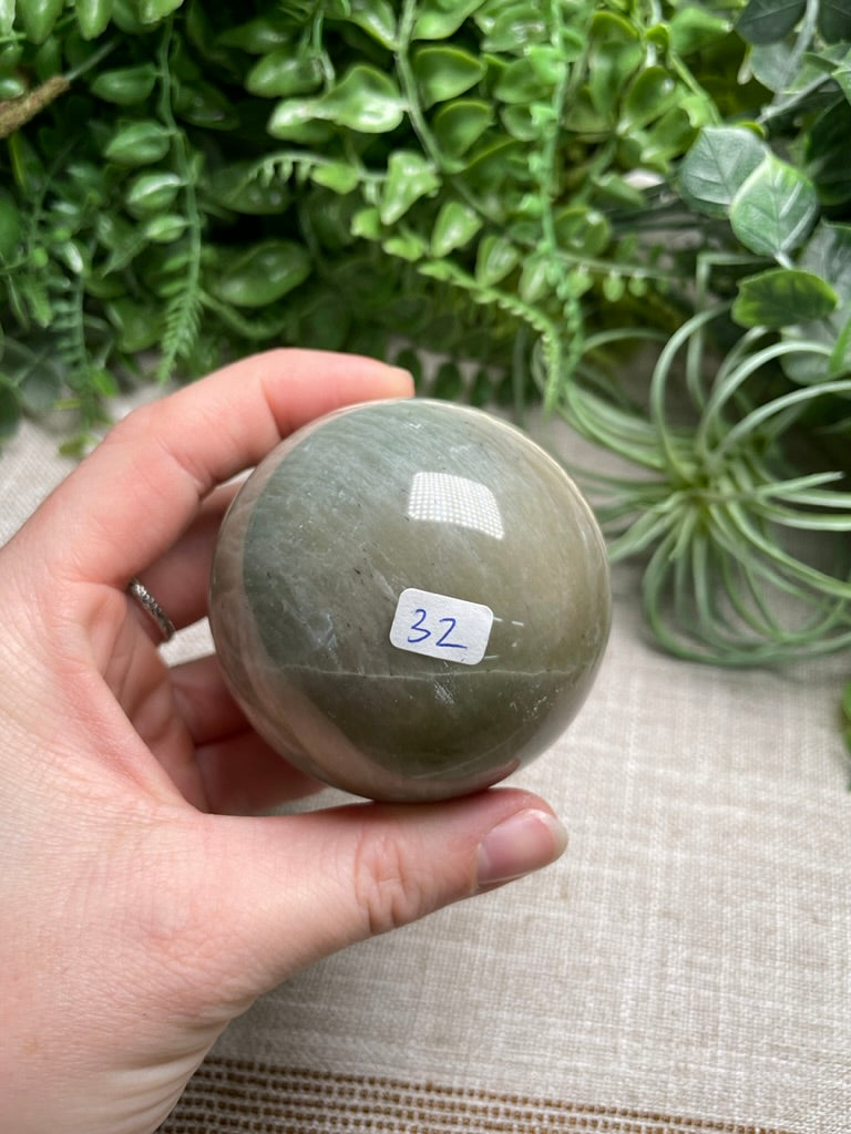 Green Moonstone Sphere