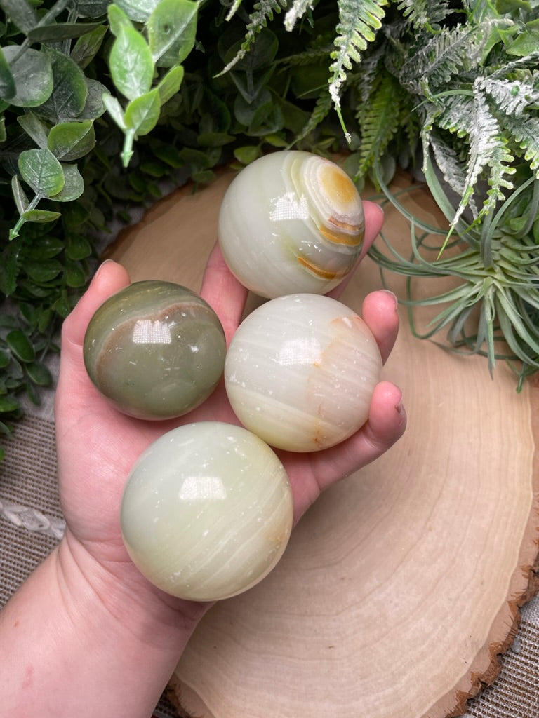 Green Onyx Sphere