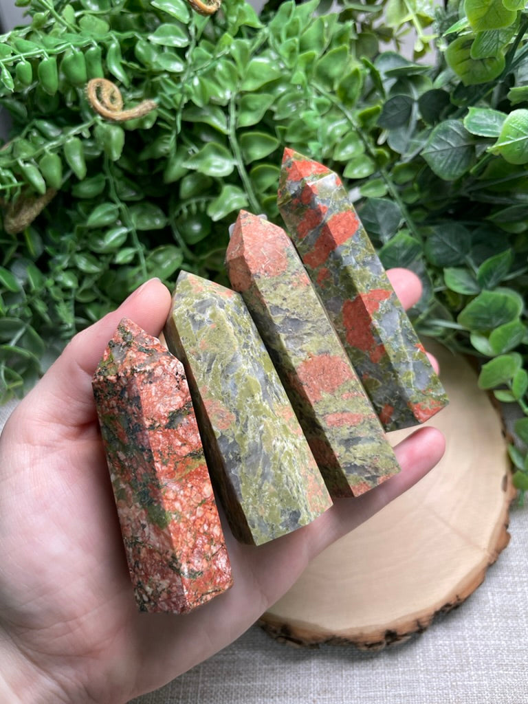 Unakite Jasper Tower