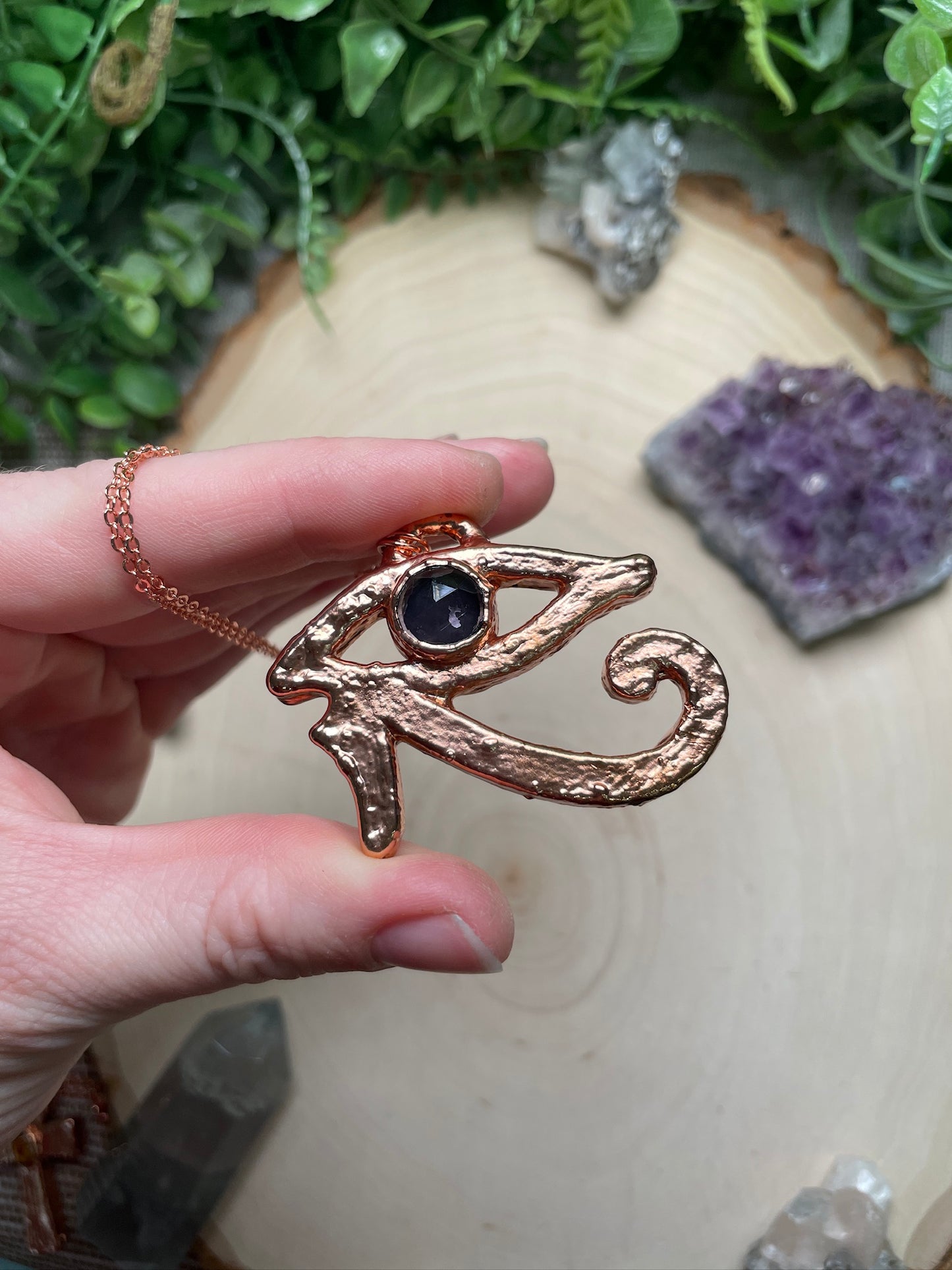 Amethyst Eye of Ra Necklace