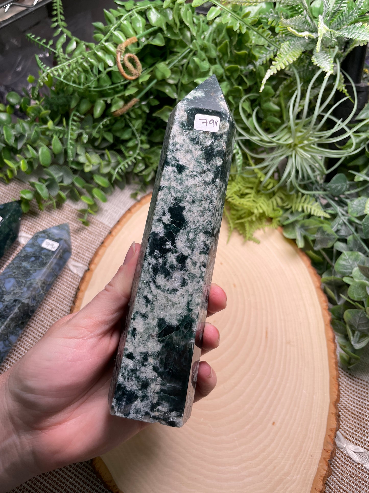 XL Moss Agate Tower