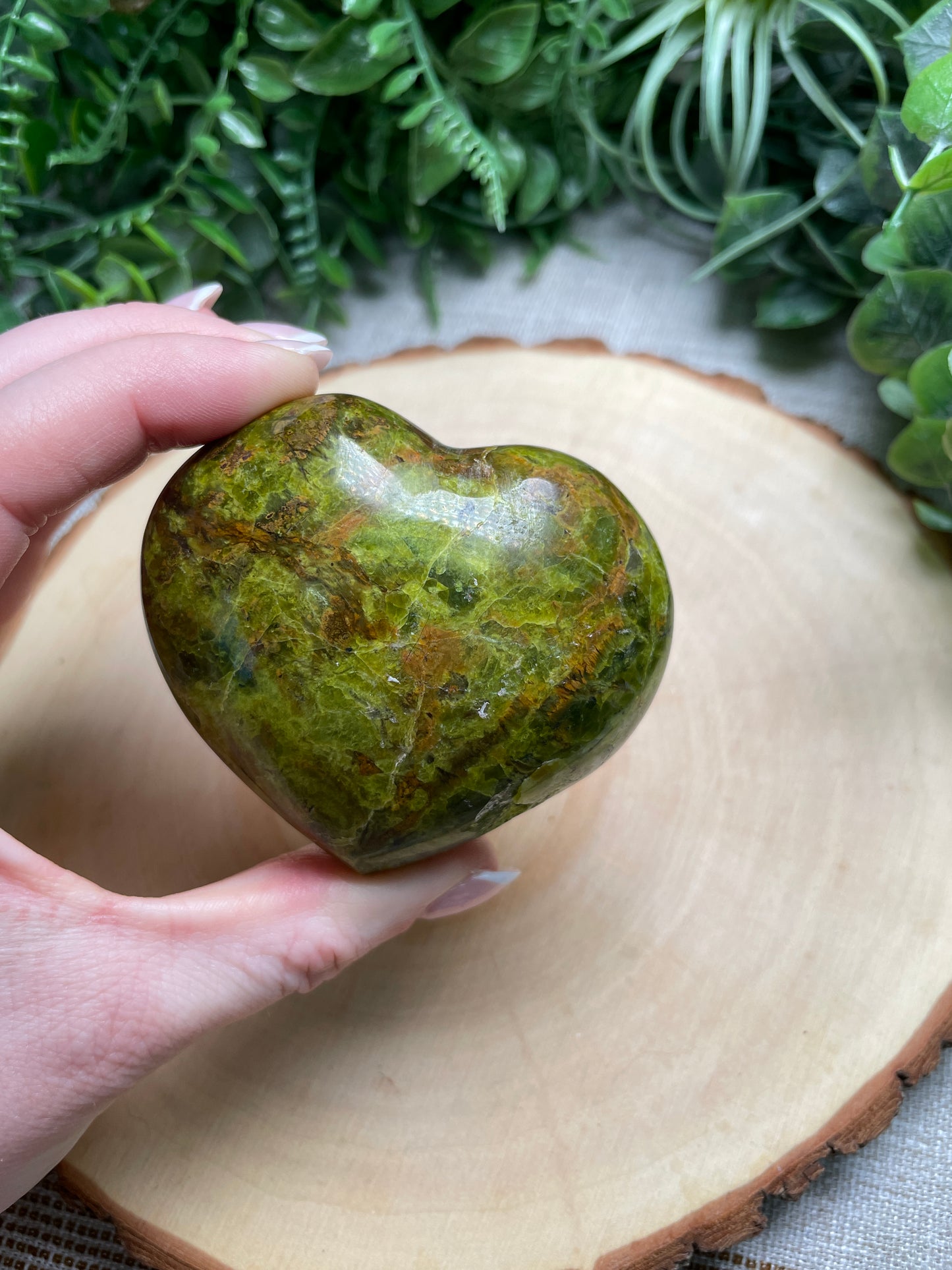 Green Opal Heart