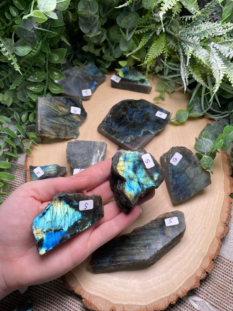 Labradorite Half-Polished Slab