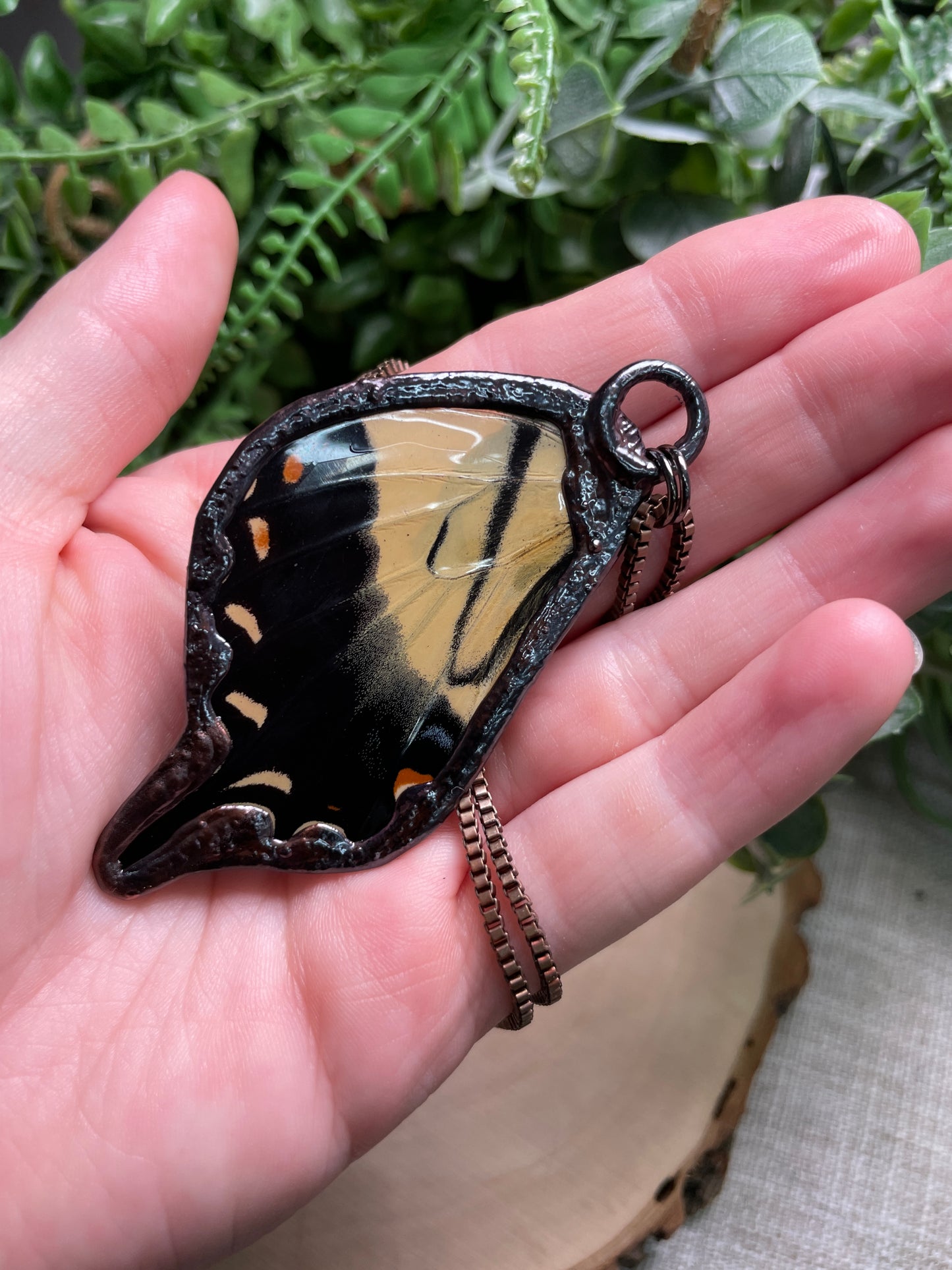 Moonstone Butterfly Wing Necklace