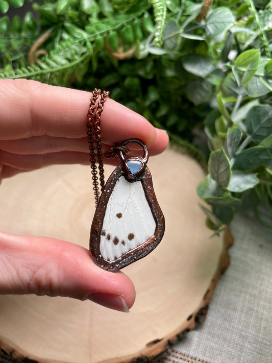 Moonstone Butterfly Wing Necklace