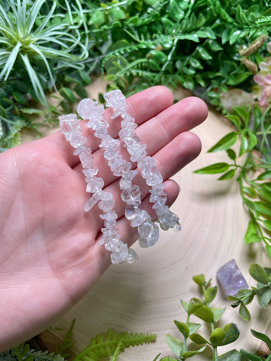 Clear Quartz Chip Bracelet