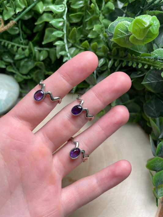 Amethyst Adjustable Ring