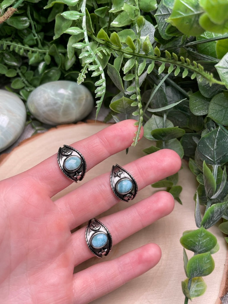 Larimar Adjustable Ring