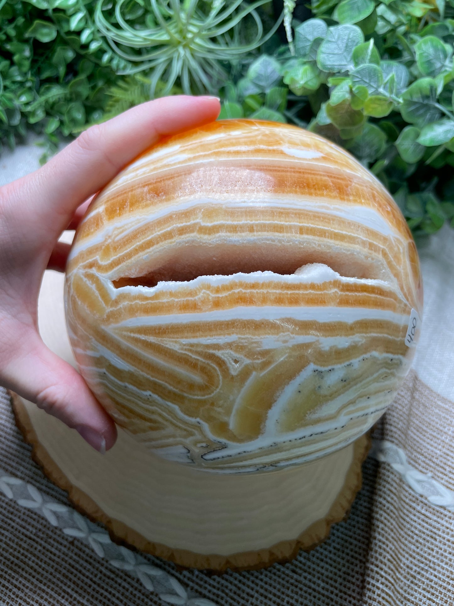 XXL Orange Calcite Sphere