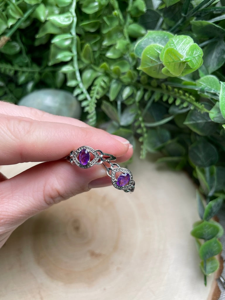 Amethyst Adjustable Ring