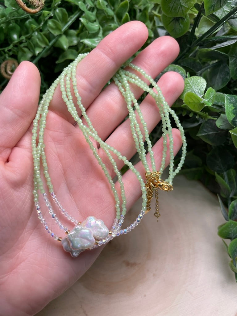 Freshwater Pearl Cloud Choker Necklace