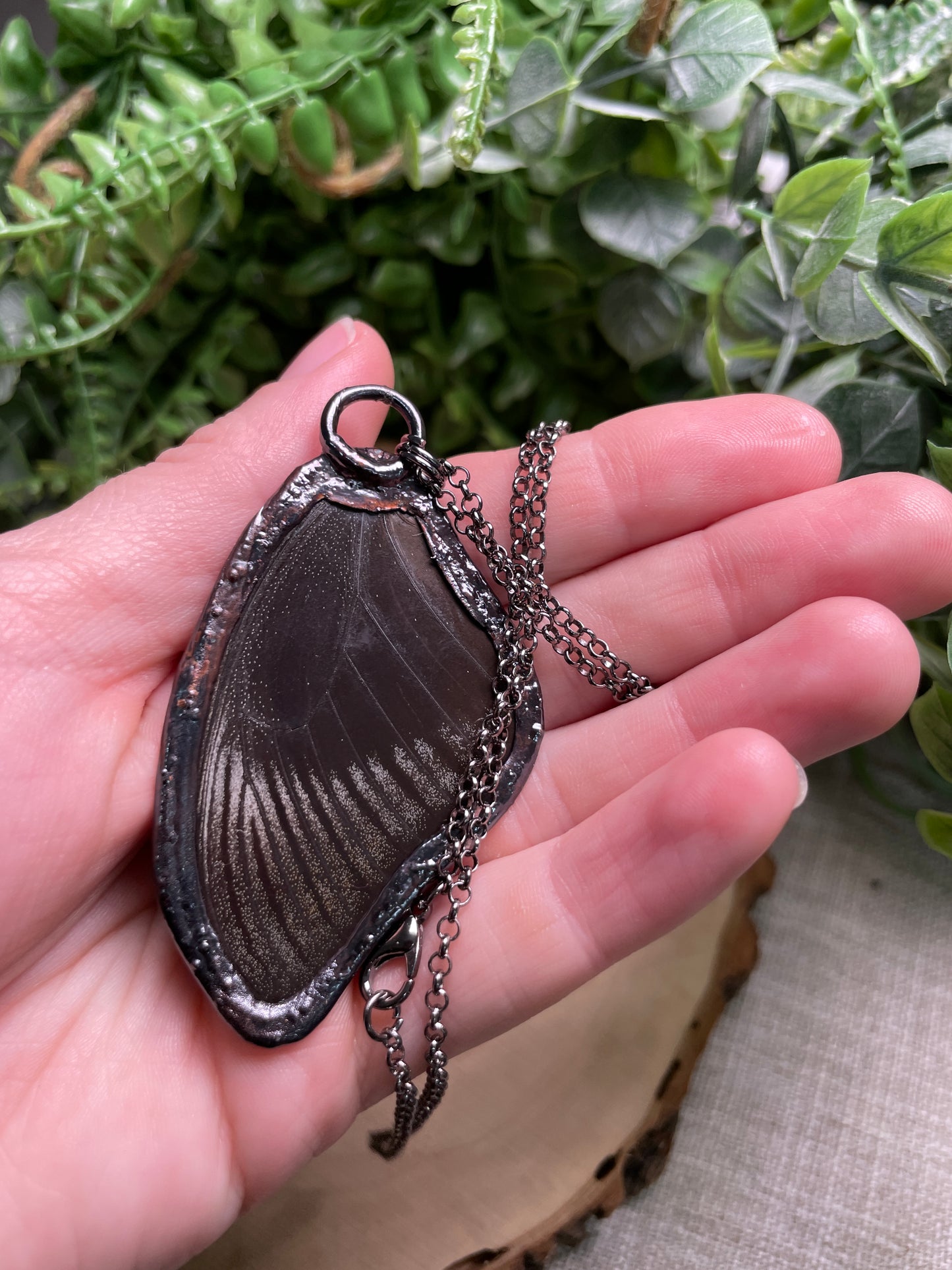 Labradorite Butterfly Wing Necklace