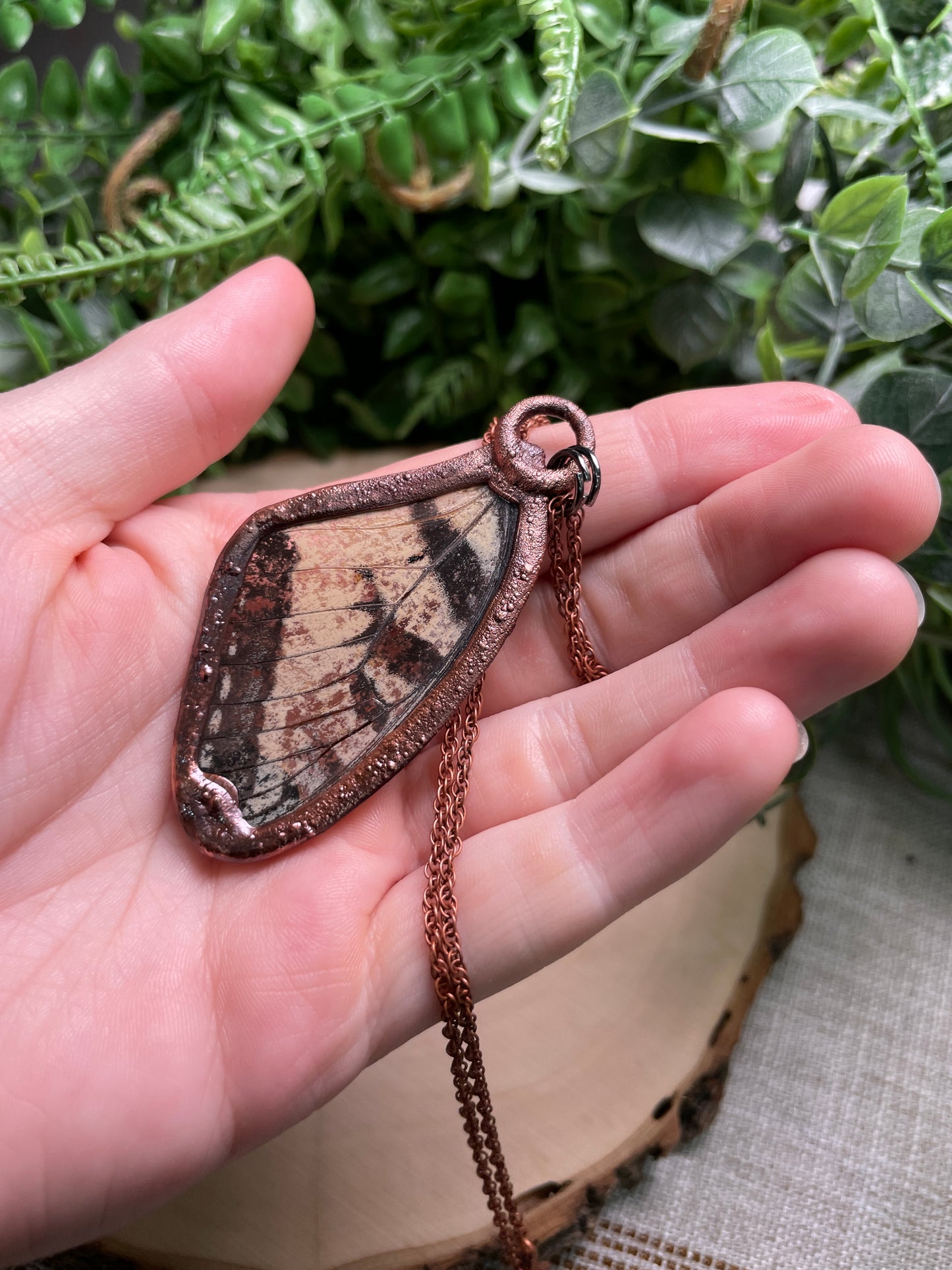 Obsidian Butterfly Wing Necklace