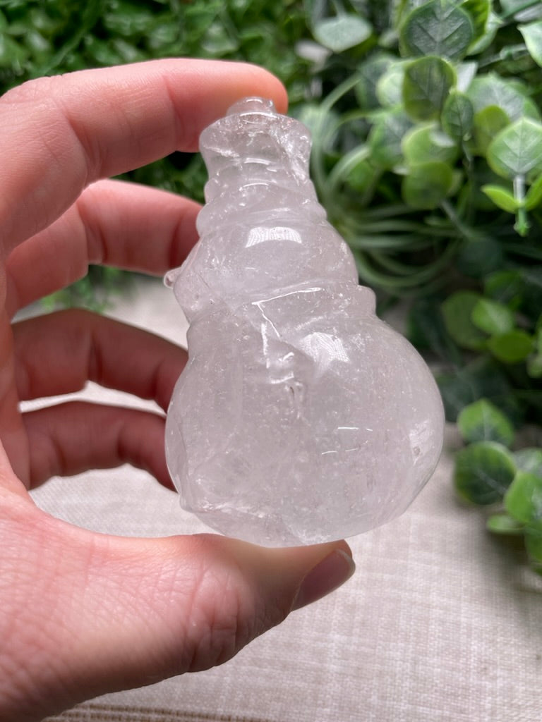 Clear Quartz Snowman (chipped)