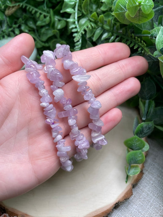 Kunzite Chip Bracelet