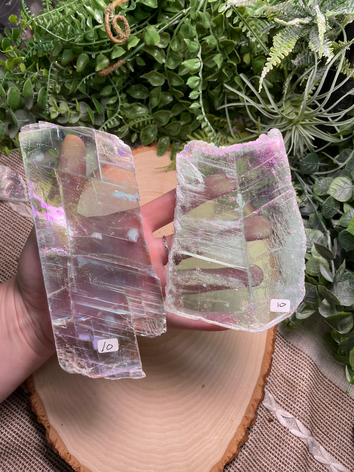 Aura Plated Selenite Slab