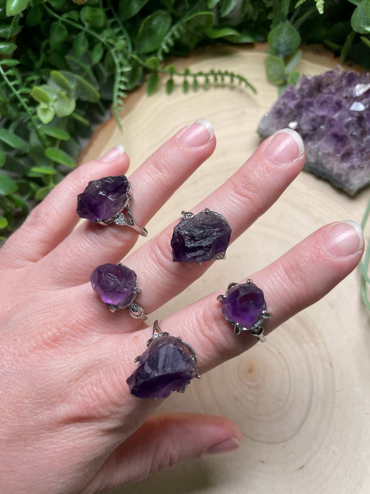 Amethyst Adjustable Ring