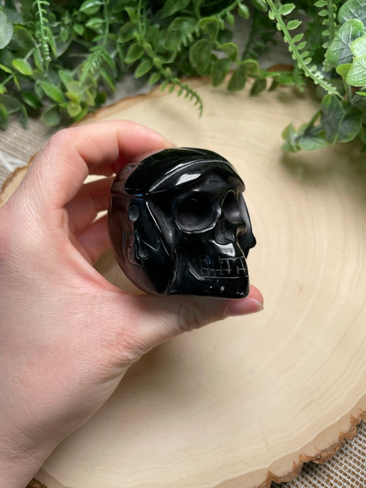 Obsidian Skull in Helmet