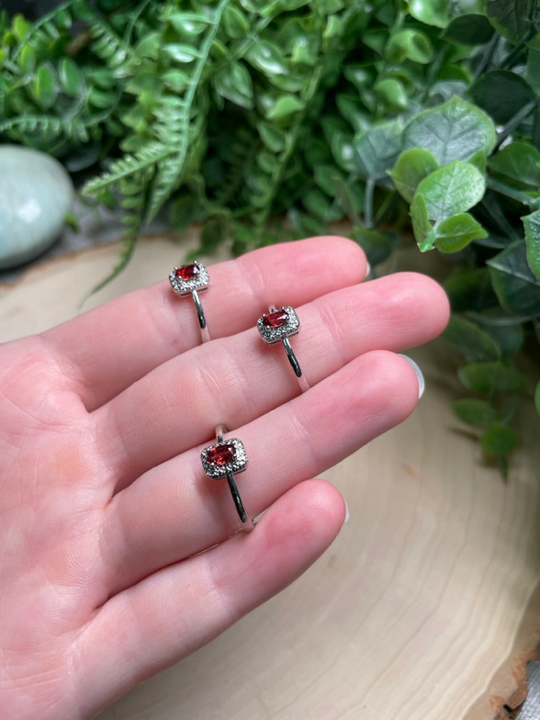 Garnet Adjustable Ring