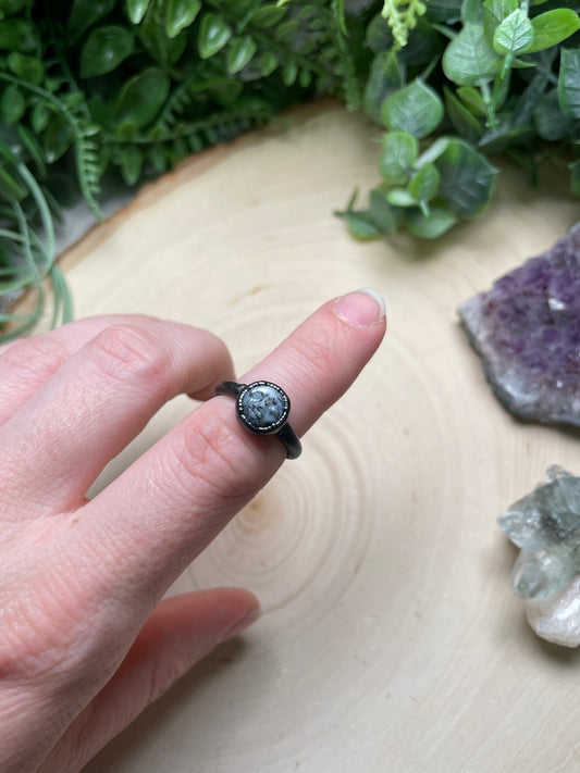 Dendritic Opal Goddess Ring Size 4.75
