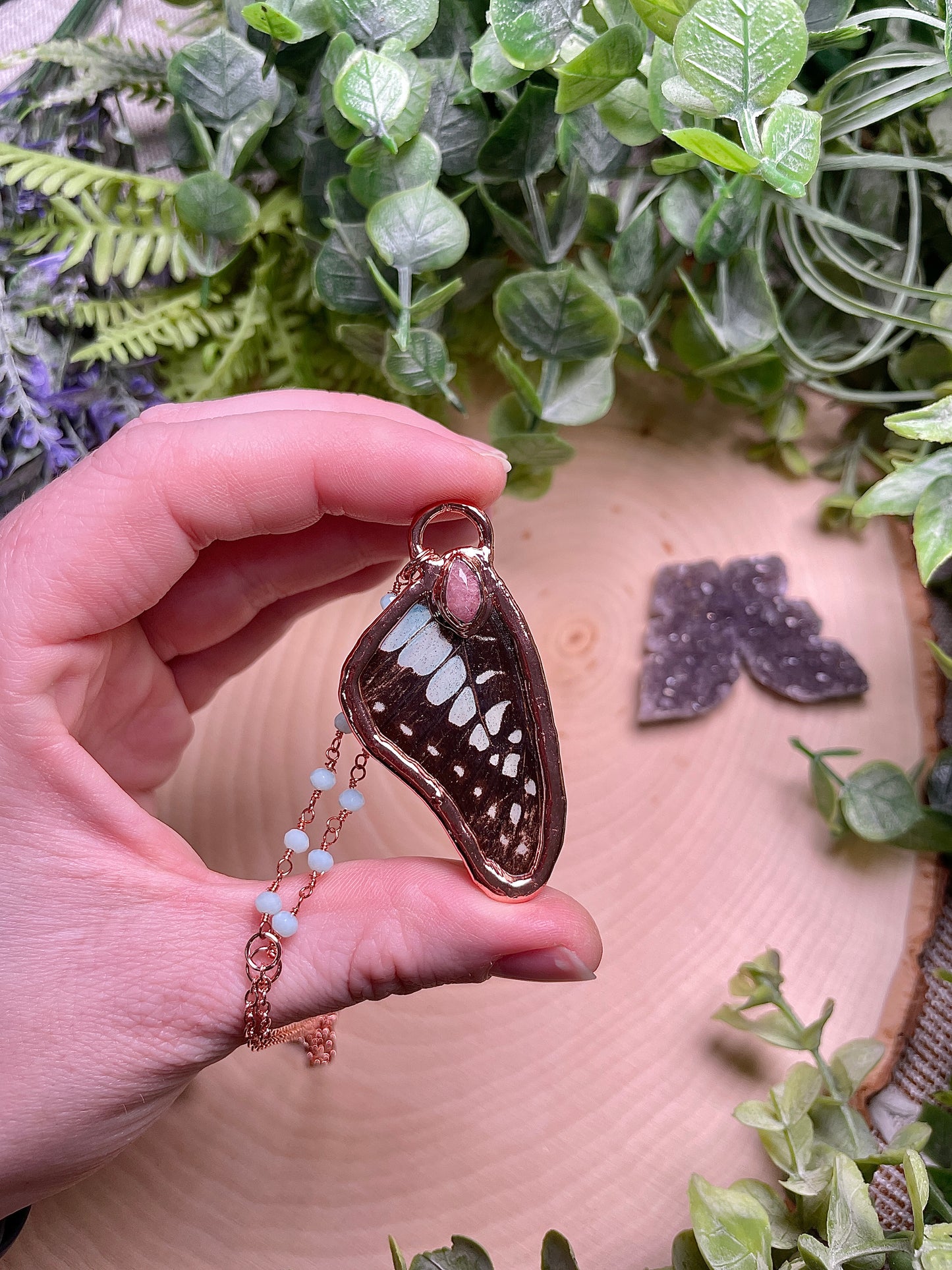 Azalea- Butterfly Wing Necklace