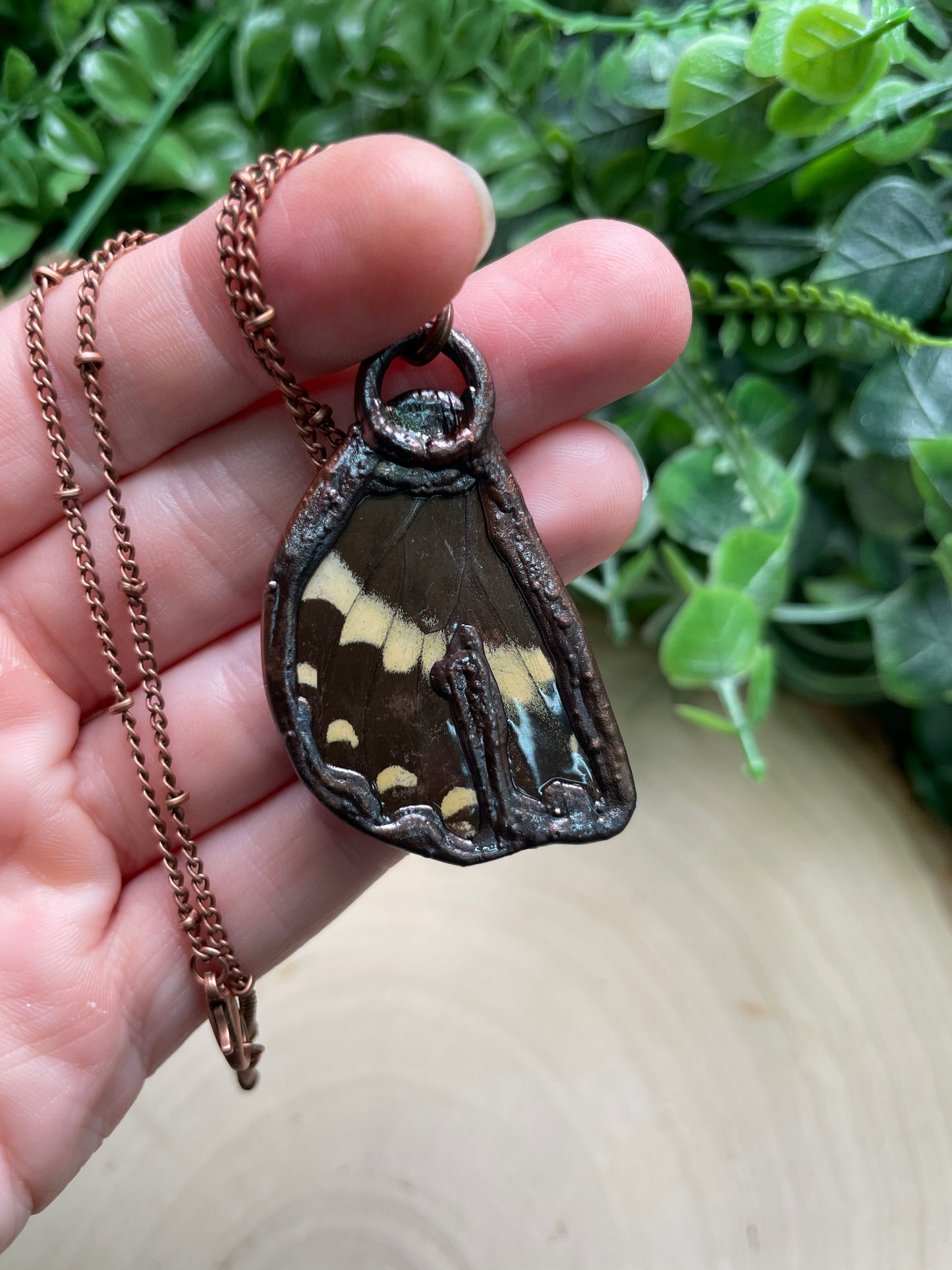 Tigers Eye Butterfly Wing Necklace