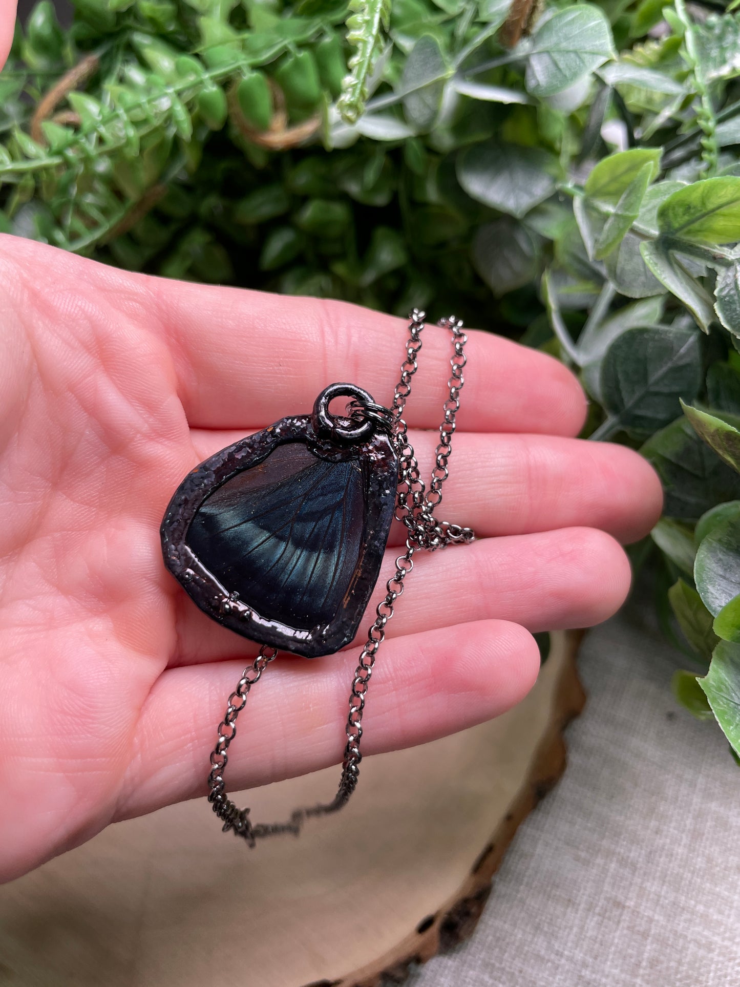 Moonstone Butterfly Wing Necklace