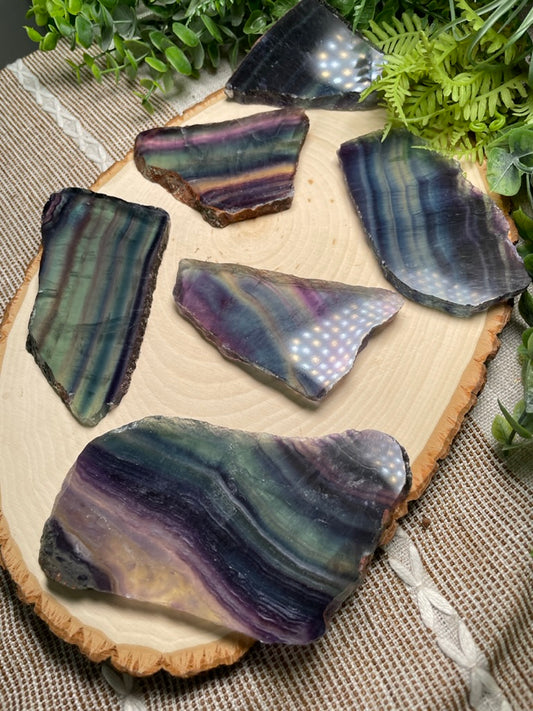 Rainbow Fluorite Slab