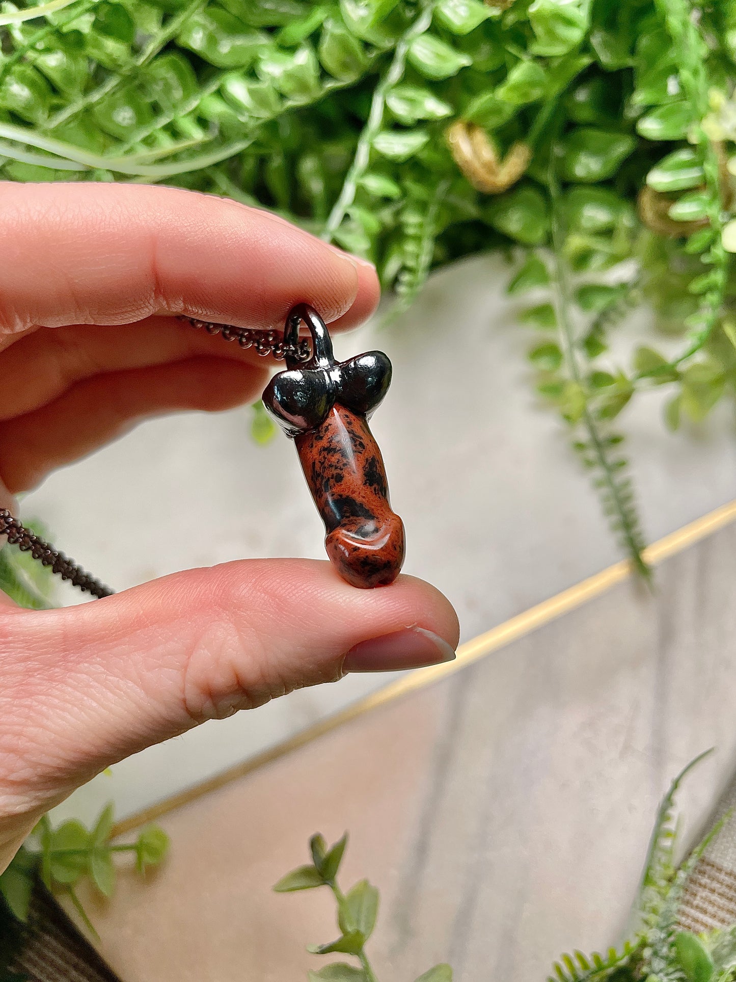 Red Obsidian Peen Necklace