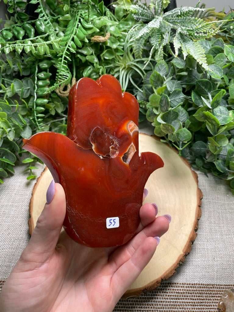 Red Agate Hamsa