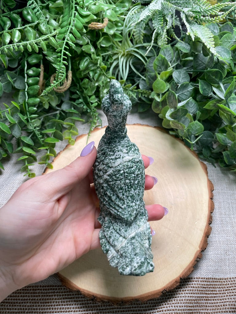 Green Speckled Jasper Bird