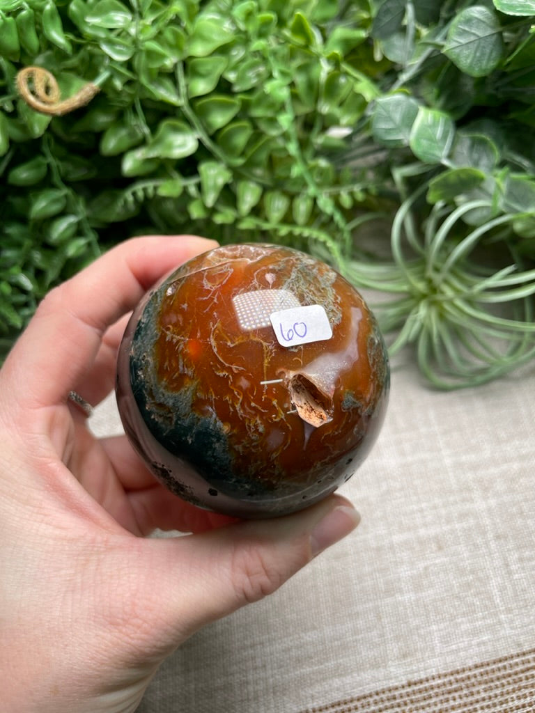 Red Moss Agate Sphere