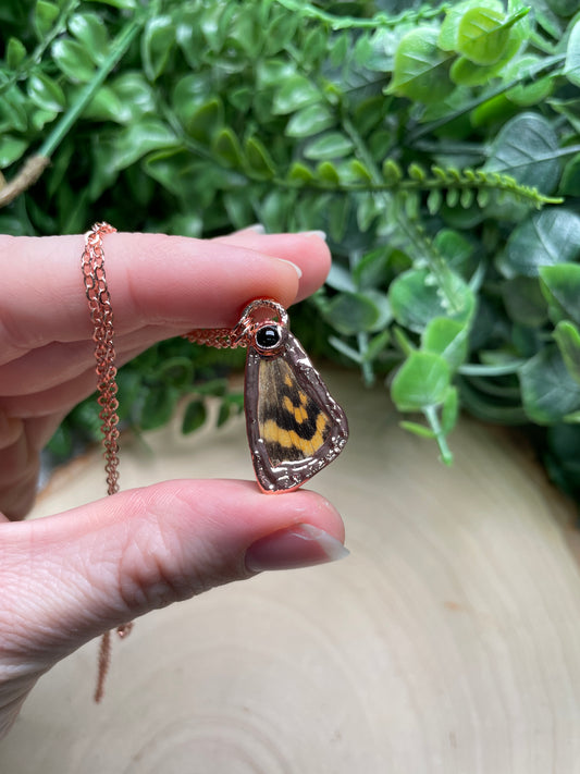 Obsidian Moth Wing Necklace