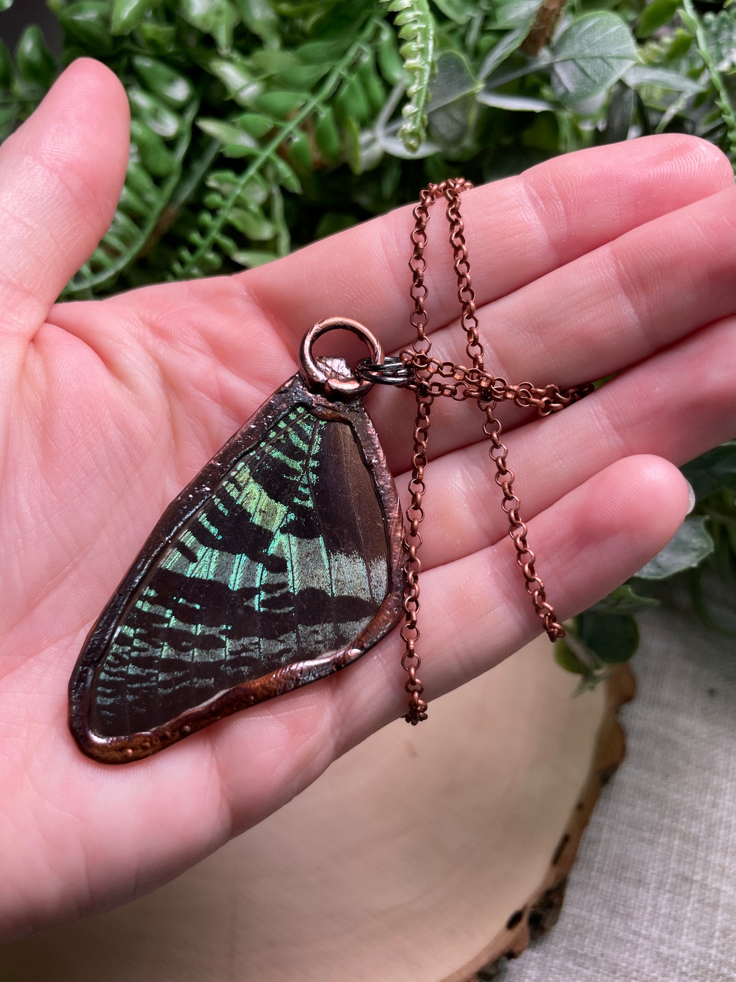 Black Kyanite Butterfly Wing Necklace