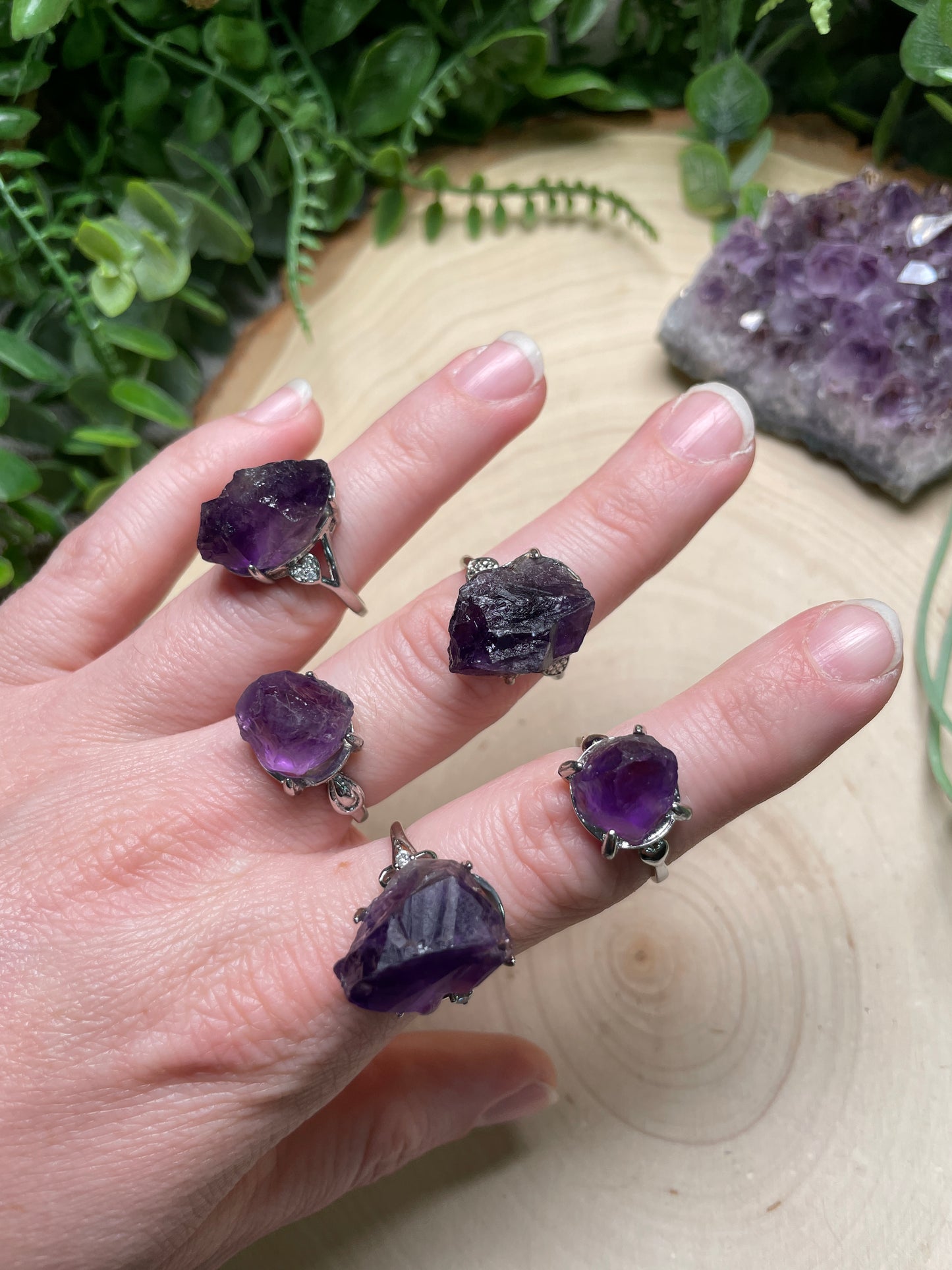 Amethyst Adjustable Ring