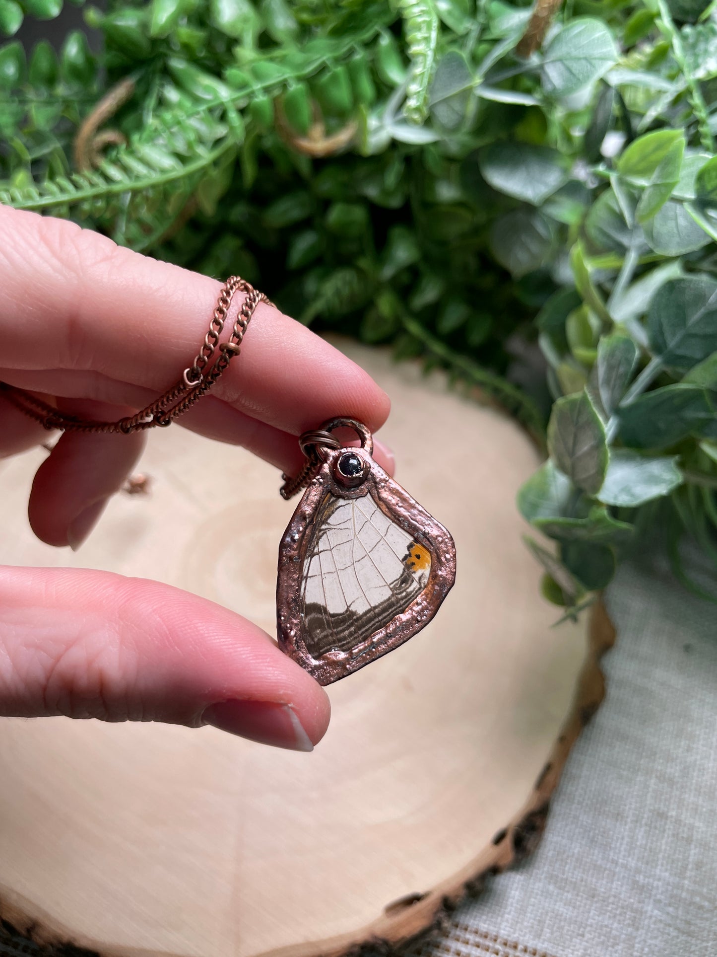 Amethyst Butterfly Wing Necklace