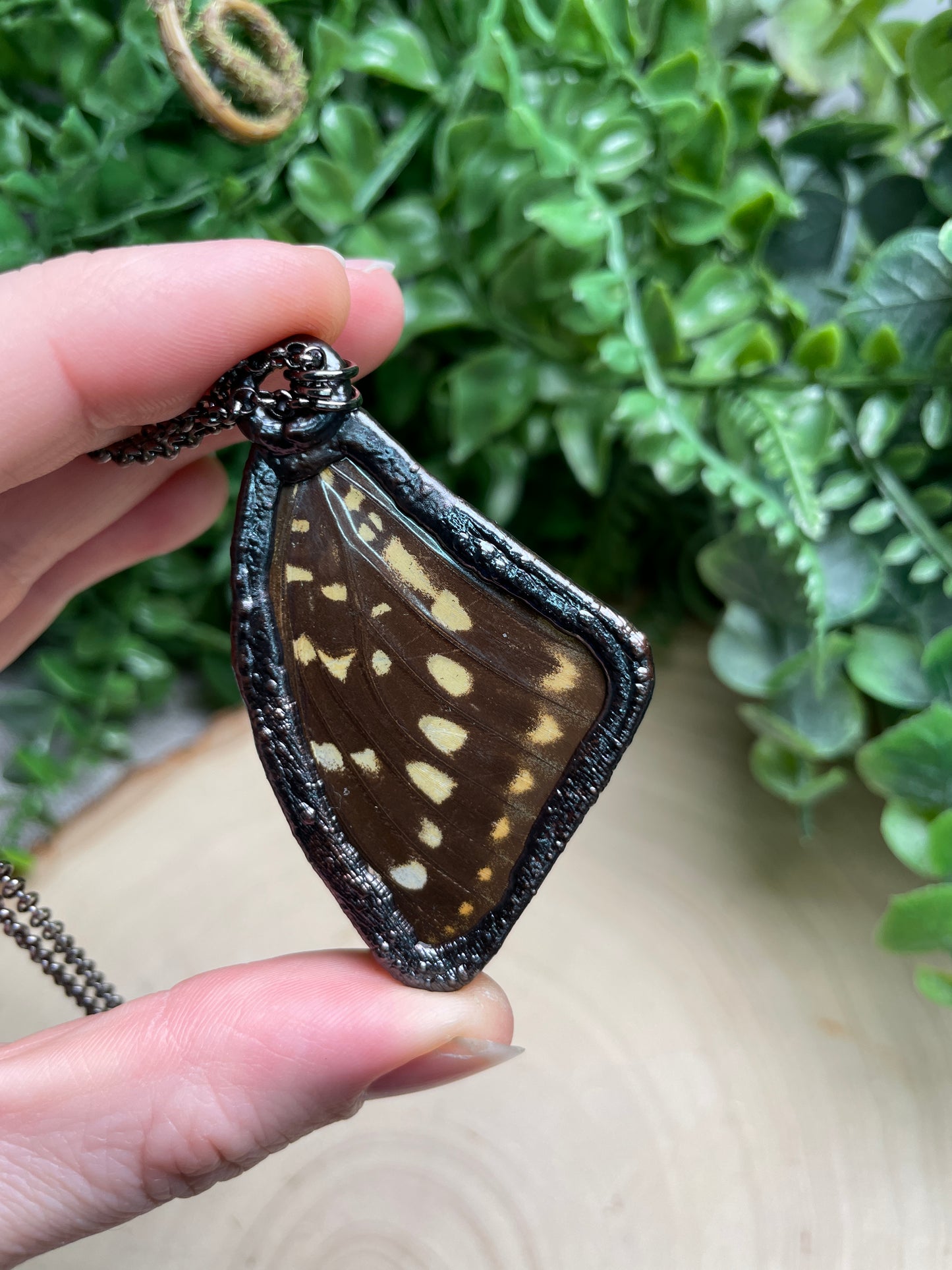 Natural Turquoise Butterfly Wing Necklace