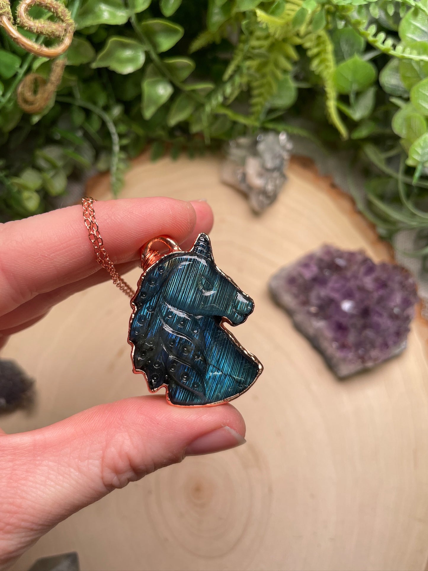 Labradorite Unicorn Necklace