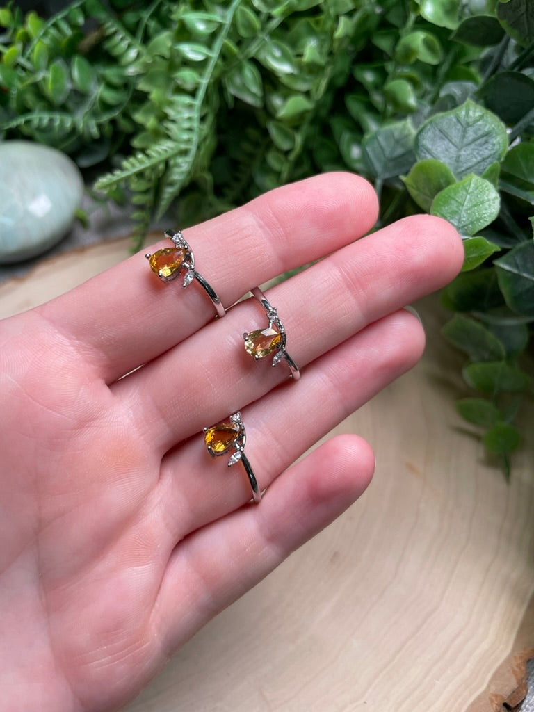 Citrine Adjustable Ring