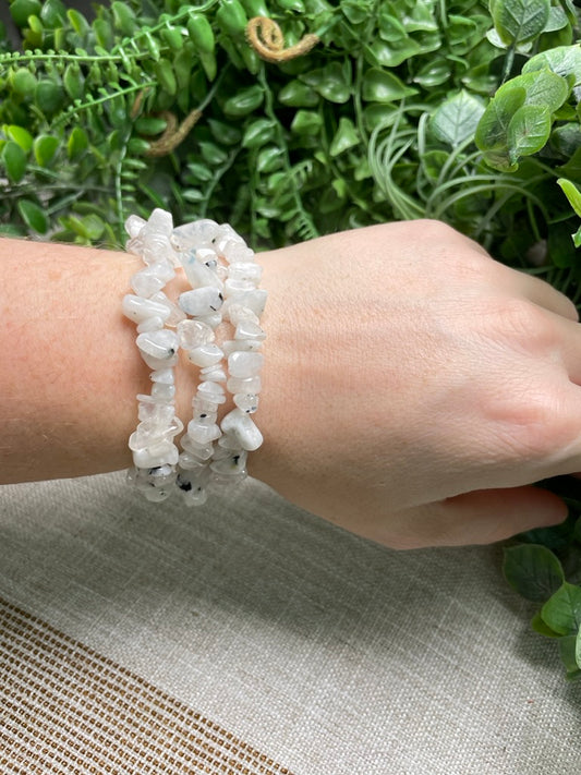 Moonstone Chip Bracelet