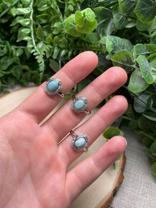 Larimar Adjustable Ring