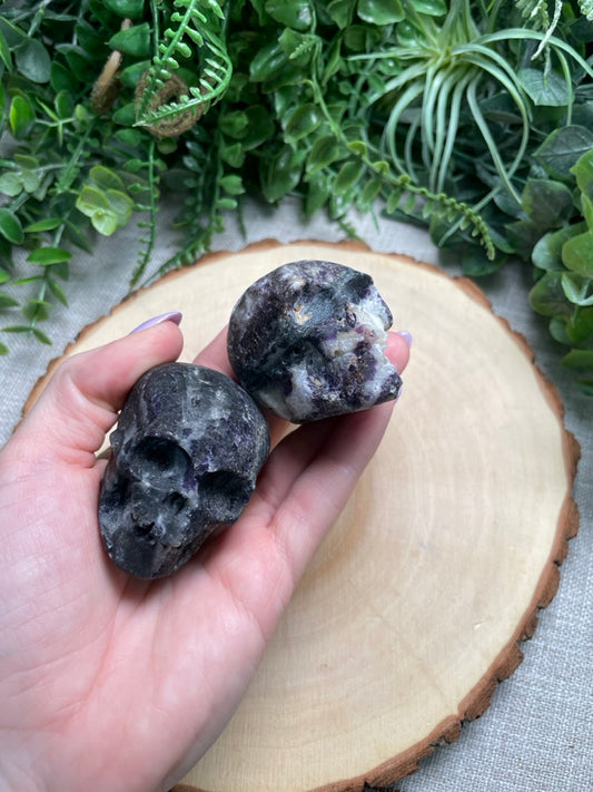 Zebra Fluorite Skull