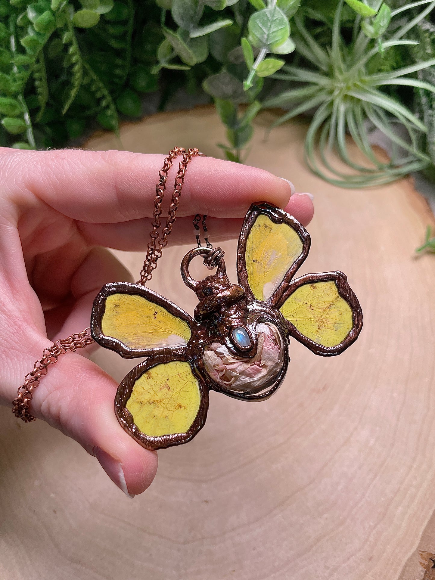 Sunshine Fairy- Butterfly Wing Necklace