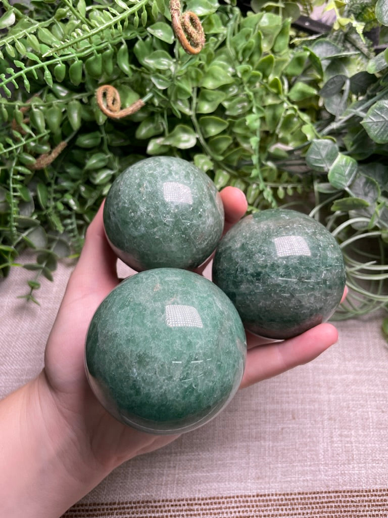 Green Strawberry Quartz Sphere